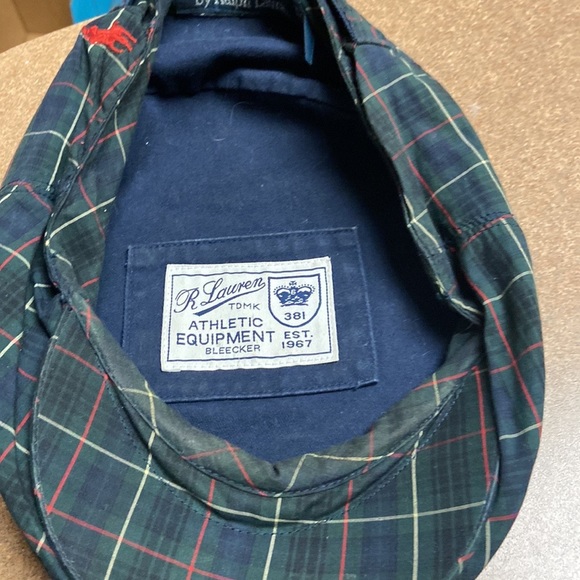 Vintage Polo Ralph Lauren Logo Plaid Newsboy Cap - Picture 10 of 11